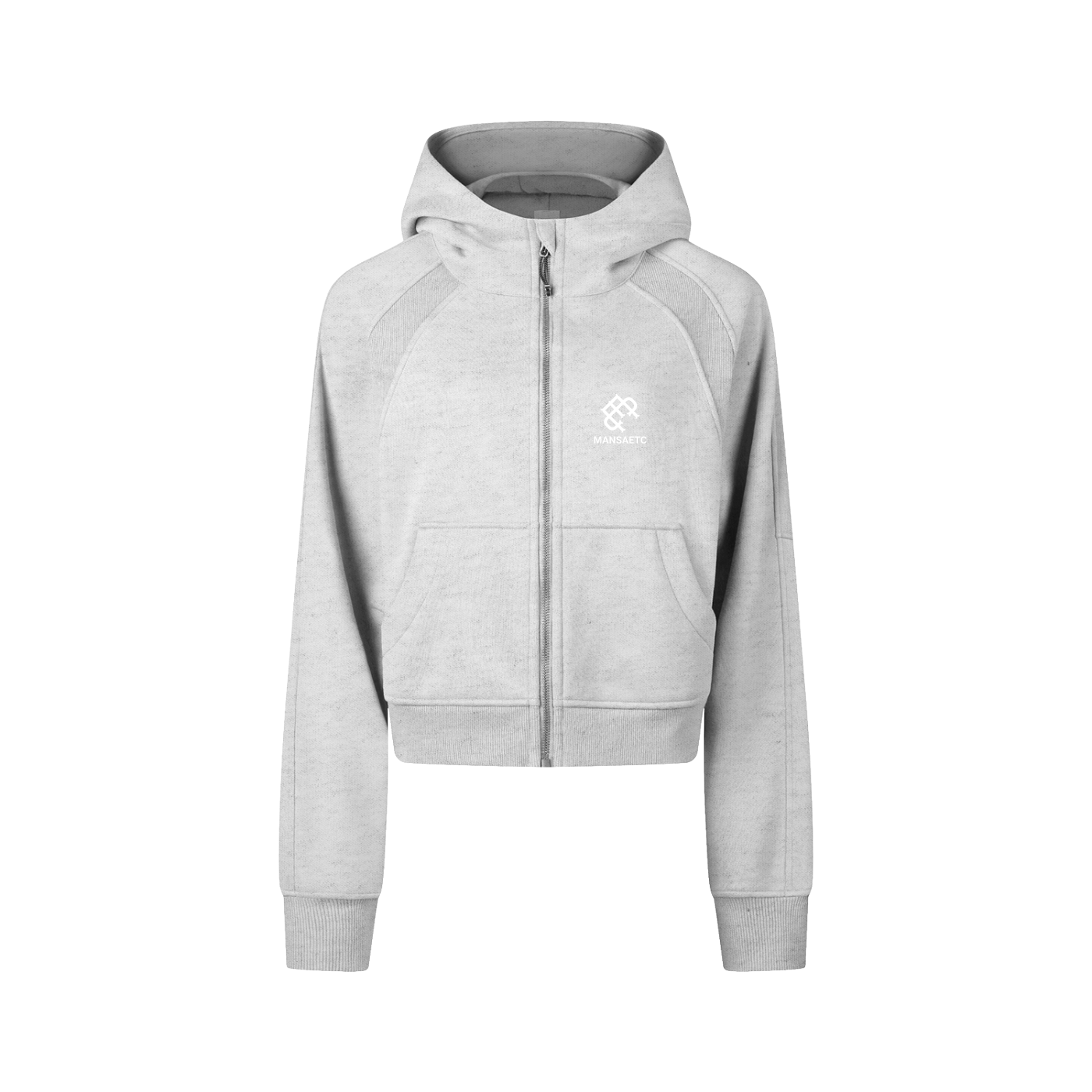 Cropped Zip-Through Hoodie
